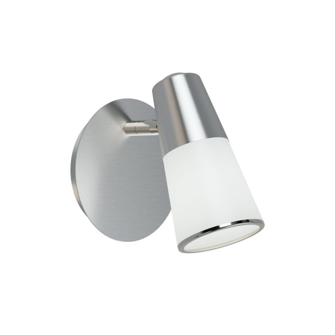 APLIQUE ECO + 1 LUZ ACERO - LIVING - FB Iluminación