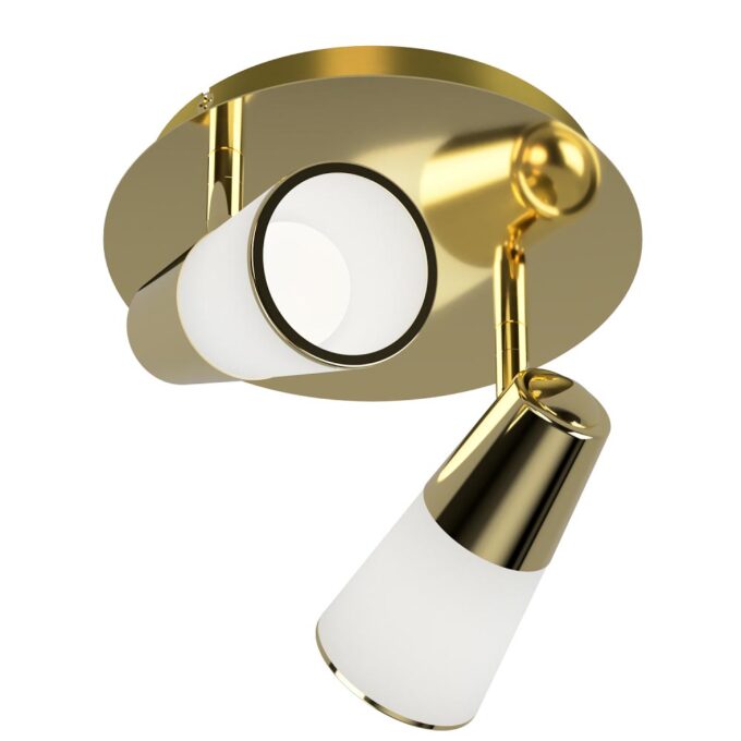 PLAFON ECO + 2 LUCES ORO - COCINA - FB Iluminación