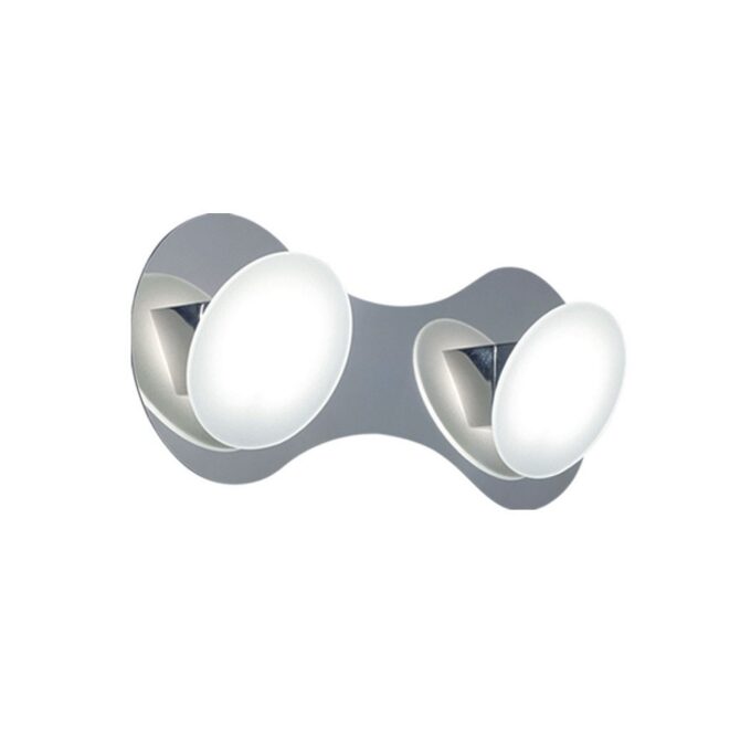 APLIQUE DRON 2 LUCES CROMO - LIVING - FB Iluminación