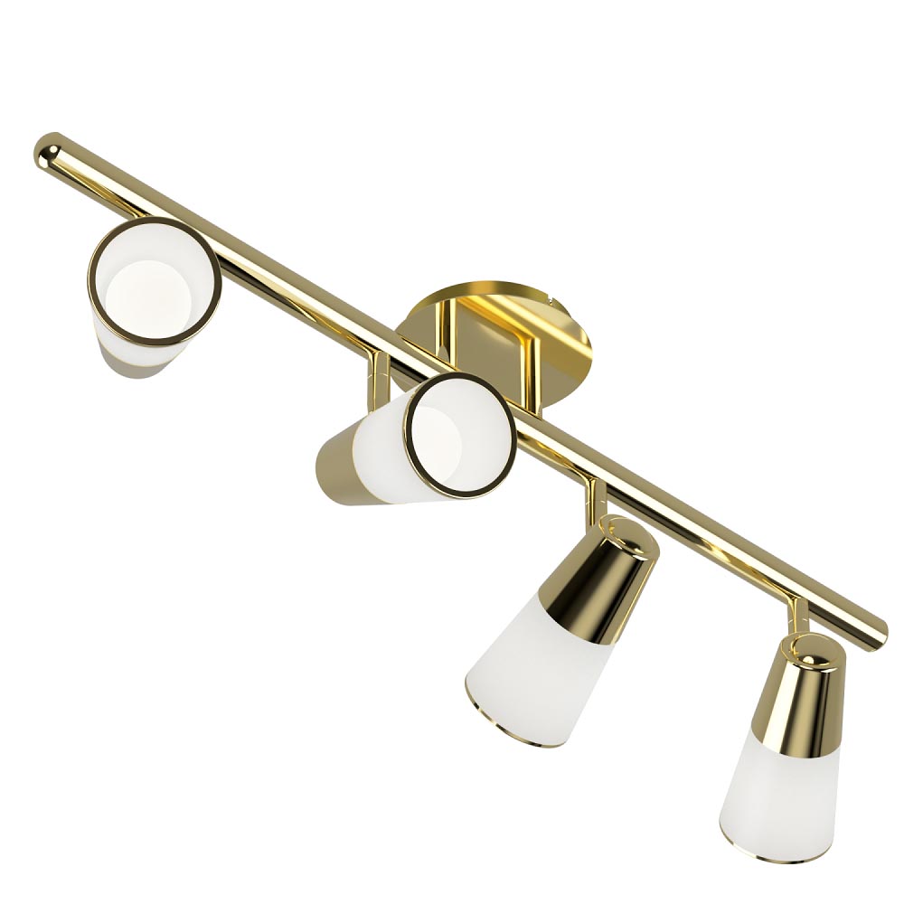 SISTEMA ECO + 4 LUCES ORO - COMEDOR - FB Iluminación