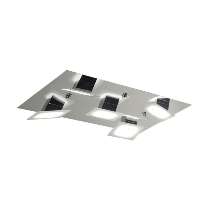 PLAFON WIT 5 LUCES CROMO, NEGRO, BEIGE O BLANCO - LIVING - FB Iluminación