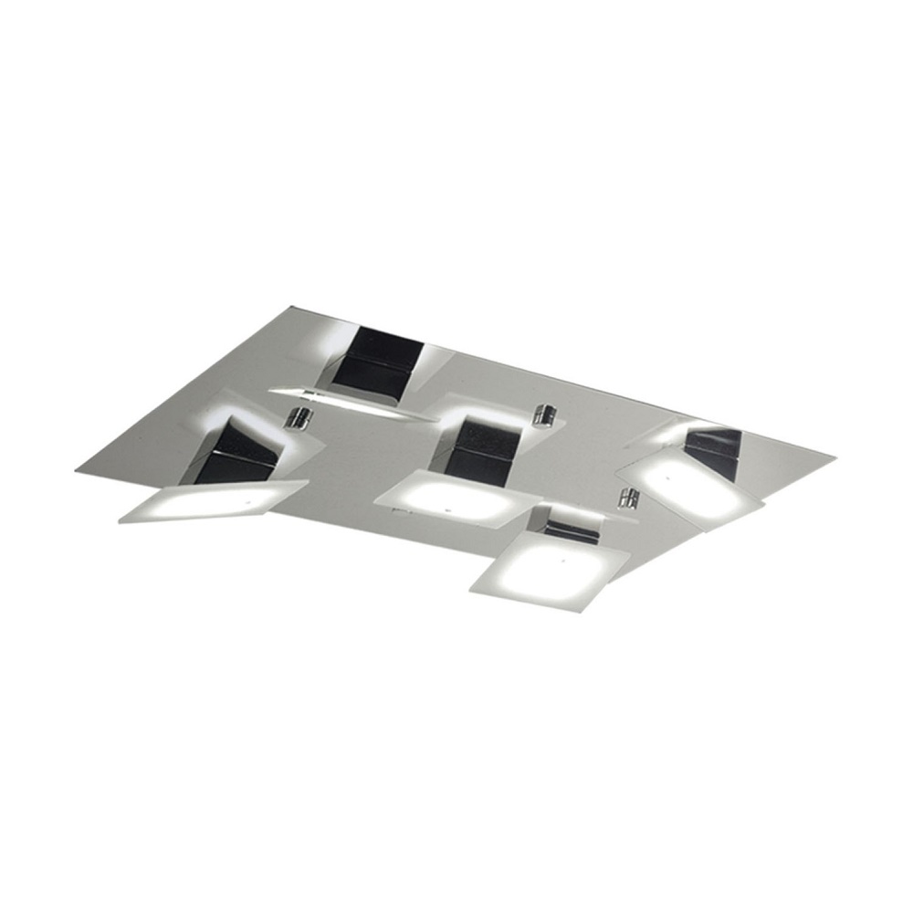 PLAFON WIT 5 LUCES CROMO, NEGRO, BEIGE O BLANCO - LIVING - FB Iluminación