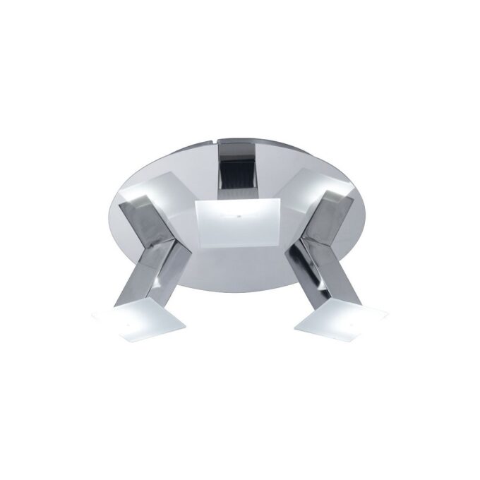 PLAFON WIT 3 LUCES CROMO O NEGRO - LIVING - FB Iluminación