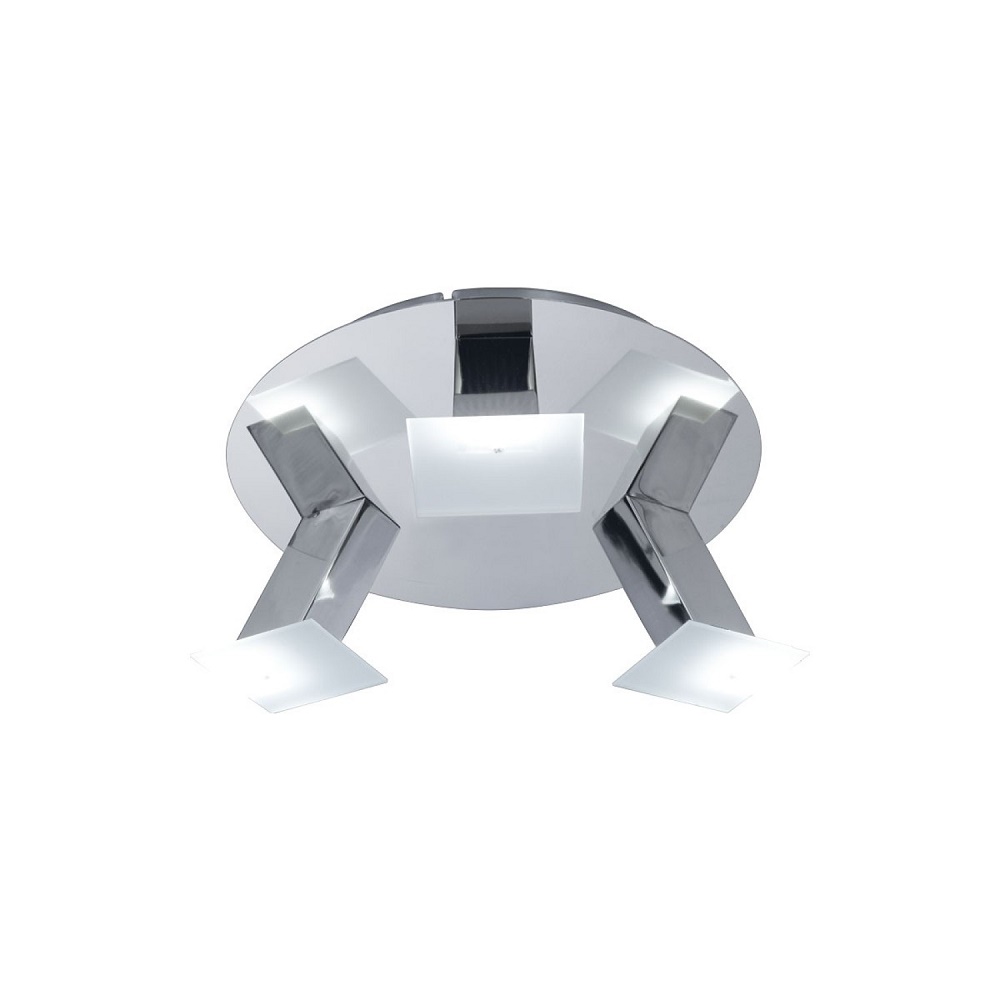 PLAFON WIT 3 LUCES CROMO O NEGRO - LIVING - FB Iluminación