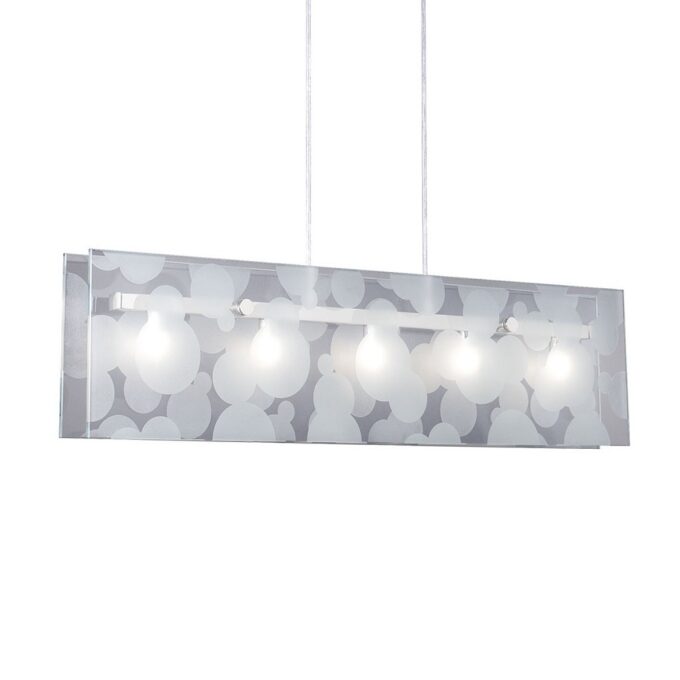 COLGANTE MARTI 5 LUCES CROMO - LIVING - FB Iluminación