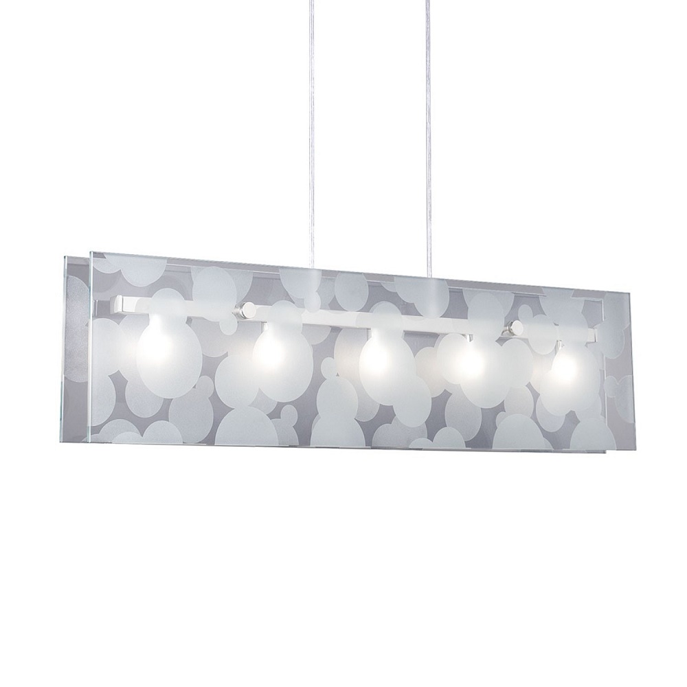 COLGANTE MARTI 5 LUCES CROMO - LIVING - FB Iluminación