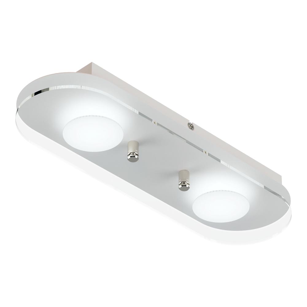 PLAFON CHARLY 2 LUCES NEGRO O BLANCO POTENCIA 2x6,8W - TOILETTE - FB Iluminación