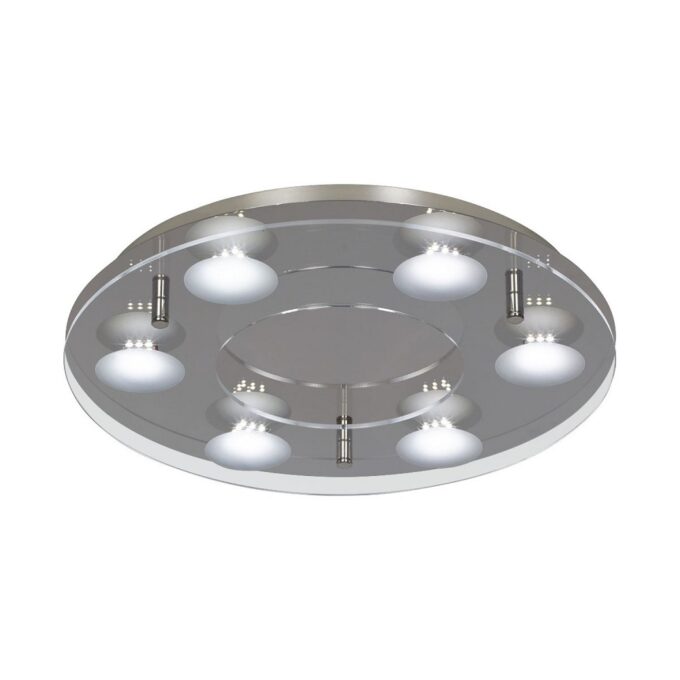PLAFON CHARLY 6 LUCES CROMO POTENCIA 6x3.9W - LIVING - FB Iluminación