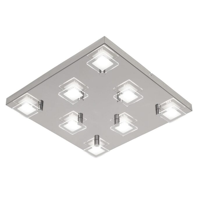 PLAFON PAO 8 LUCES CROMO - LIVING - FB Iluminación