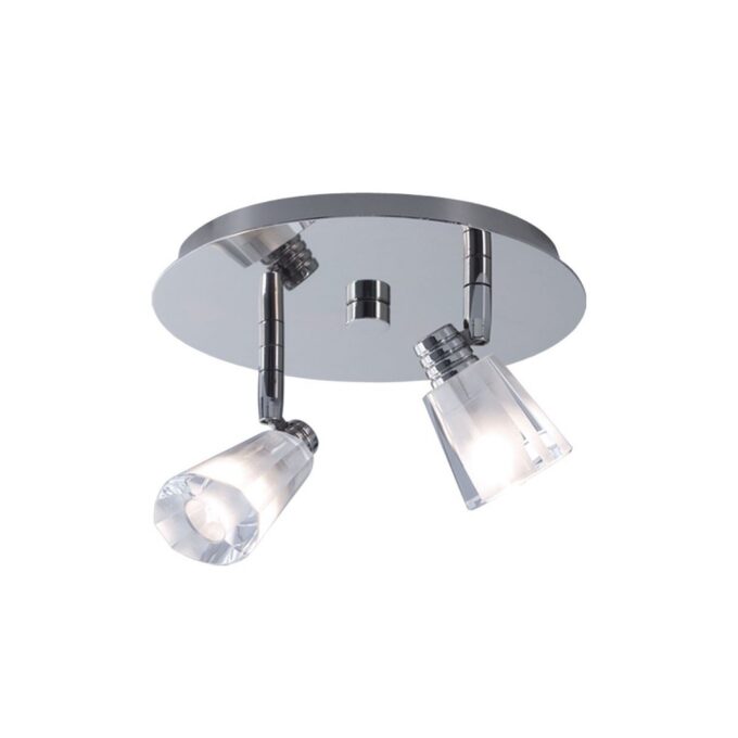 PLAFON LIBRA 2 LUCES CROMO - LIVING - FB Iluminación