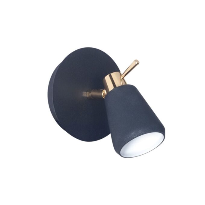 APLIQUE UNO 1 LUZ CROMO O NEGRO - LIVING - FB Iluminación