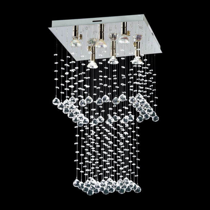 COLGANTE CUADRADO 6 LUCES - LIVING - FB Iluminación