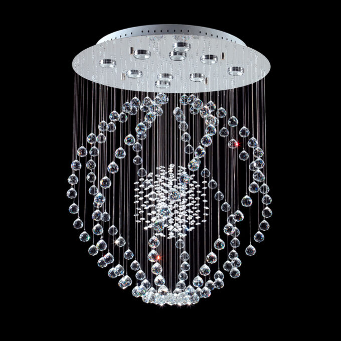 COLGANTE ESFERA CALADA 10 LUCES - LIVING - FB Iluminación