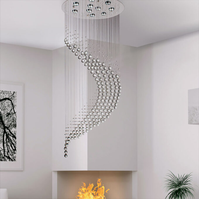 COLGANTE SANTIAGO 10 LUCES - LIVING - FB Iluminación