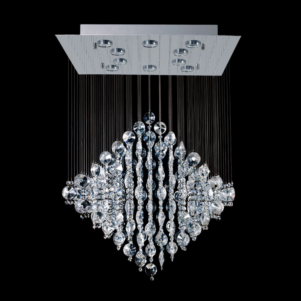 COLGANTE ROMBO SIMPLE 10 LUCES - LIVING - FB Iluminación