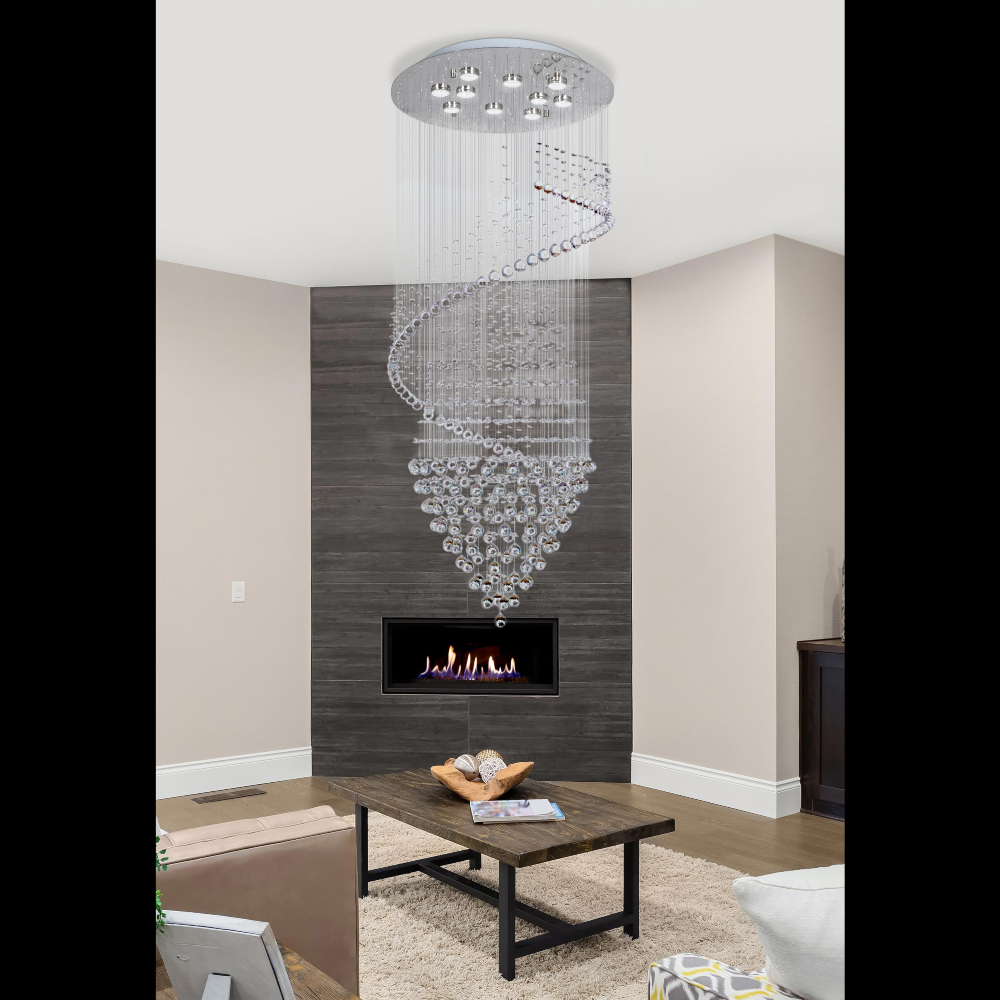 COLGANTE TROMPO PLATINO 10 LUCES - LIVING - FB Iluminación