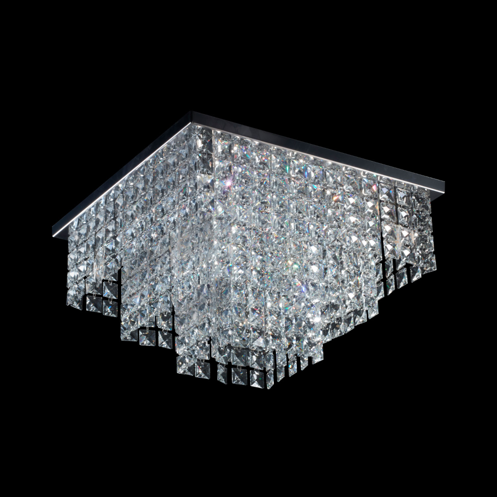 PLAFON CUADRADO ESCALONADO 4 LUCES - LIVING - FB Iluminación