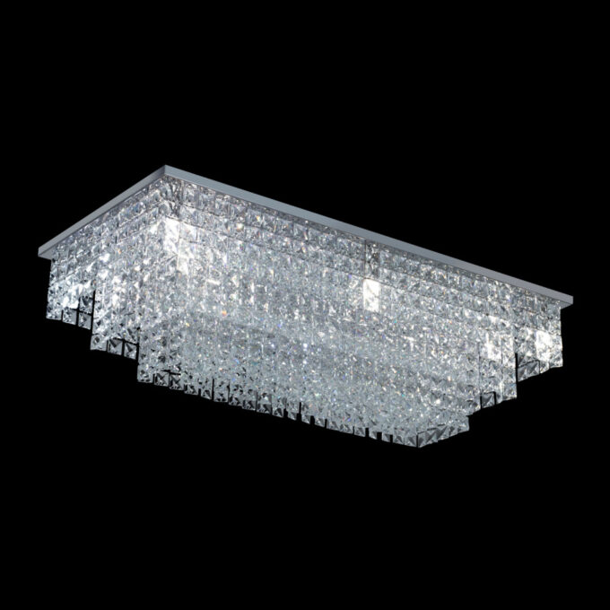 PLAFON RECTANGULO ESCALONADO 12 LUCES - LIVING - FB Iluminación