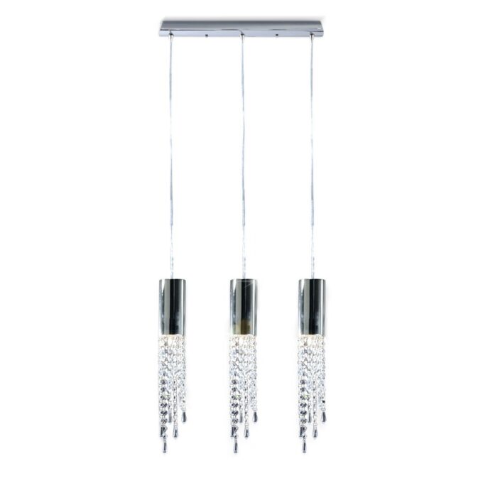 COLGANTE VIENA 3 LUCES CROMO - LIVING - FB Iluminación