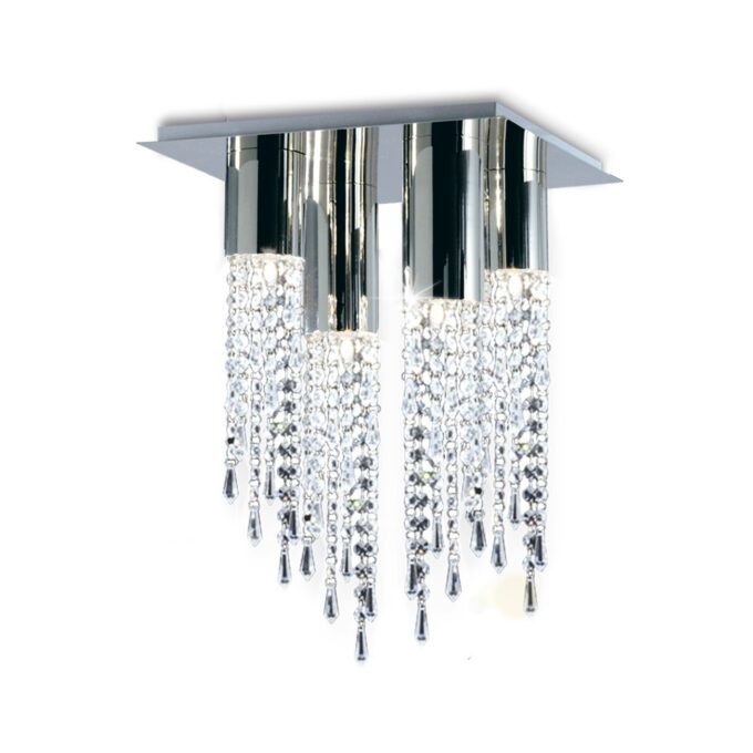 PLAFON VIENA 4 LUCES CROMO - LIVING - FB Iluminación
