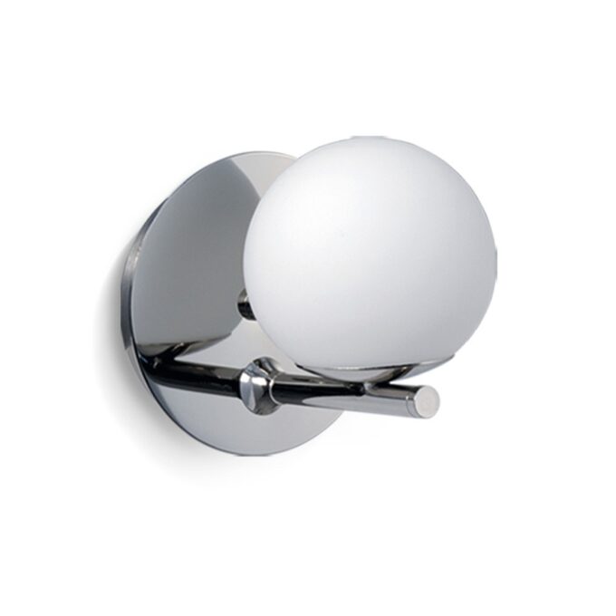 APLIQUE RELLEU 1 LUZ CROMO - DORMITORIO - FB Iluminación