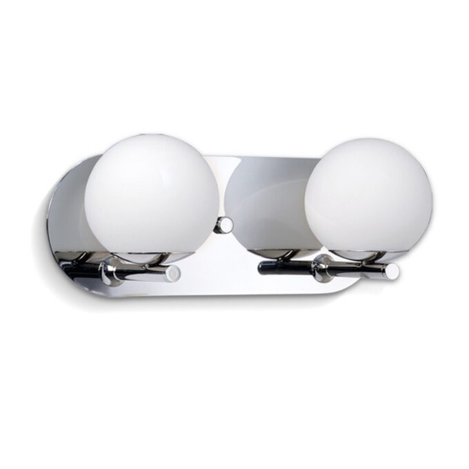 APLIQUE RELLEU 2 LUCES CROMO - LIVING - FB Iluminación