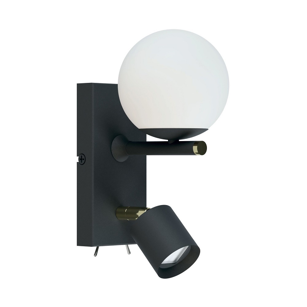 APLIQUE LECTOR RELLEU 2 LUCES BLANCO O NEGRO - DORMITORIO - FB Iluminación