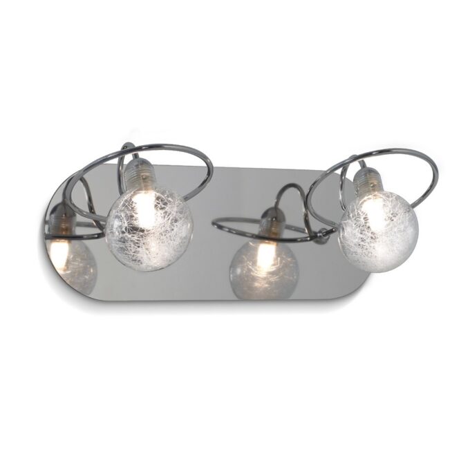 APLIQUE LUCIANA II 2 LUCES CROMO O NEGRO - TOILETTE - FB Iluminación