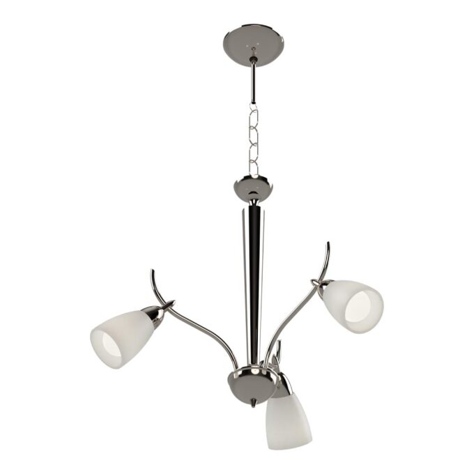 ARAÑA SOL 3 LUCES CROMO - DORMITORIO - FB Iluminación