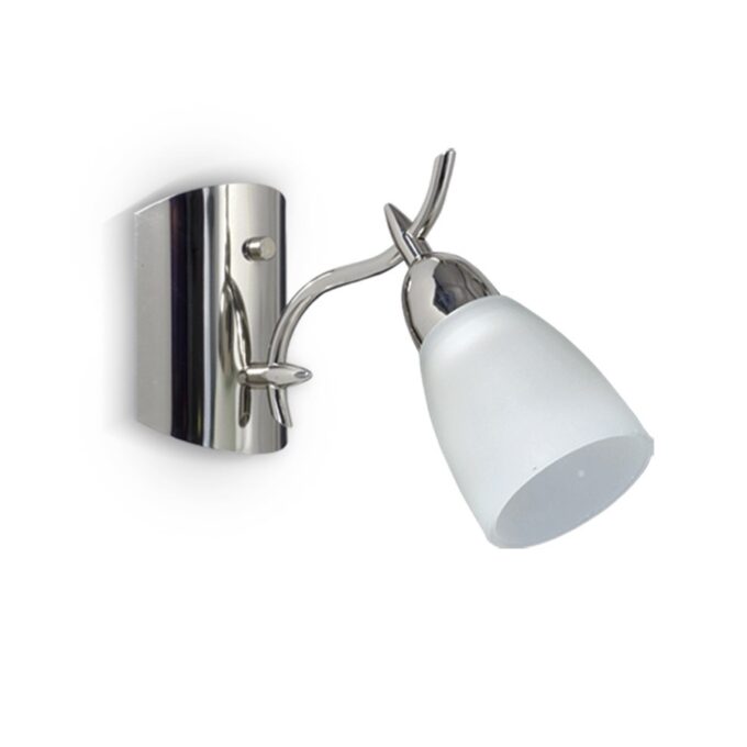 APLIQUE SOL 1 LUZ CROMO - DORMITORIO - FB Iluminación