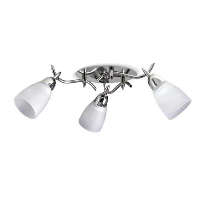 PLAFON SOL 3 LUCES CROMO - DORMITORIO - FB Iluminación