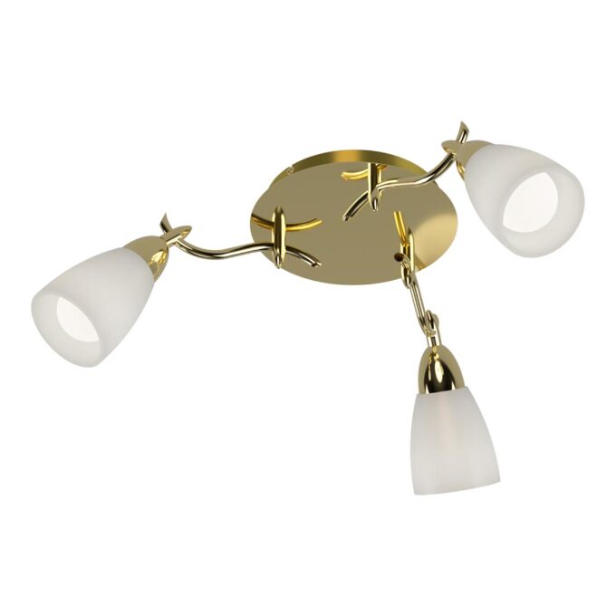 PLAFON SOL 3 LUCES ORO - DORMITORIO - FB Iluminación