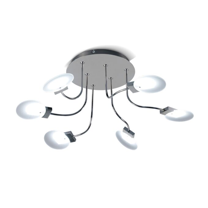 PLAFON MISTERIO 6 LUCES CROMO - LIVING - FB Iluminación