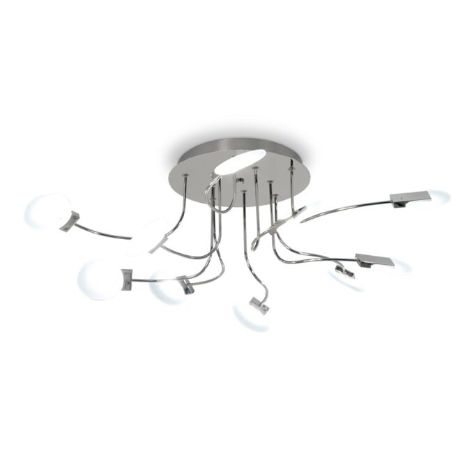 PLAFON MISTERIO 10 LUCES CROMO - LIVING - FB Iluminación