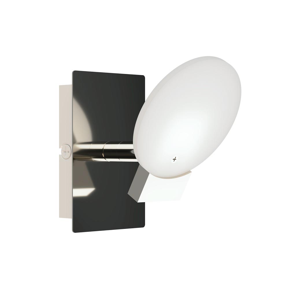 APLIQUE MISTERIO 1 LUZ CROMO O BLANCO - LIVING - FB Iluminación