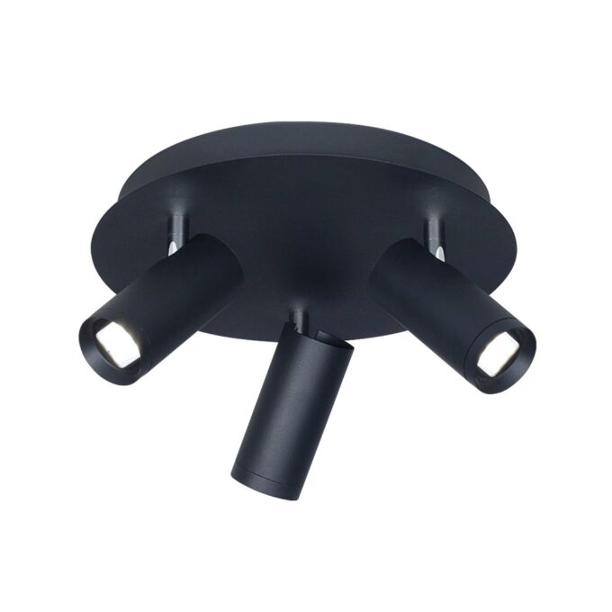 PLAFON NACHOS 3 LUCES BLANCO O NEGRO - DORMITORIO - FB Iluminación