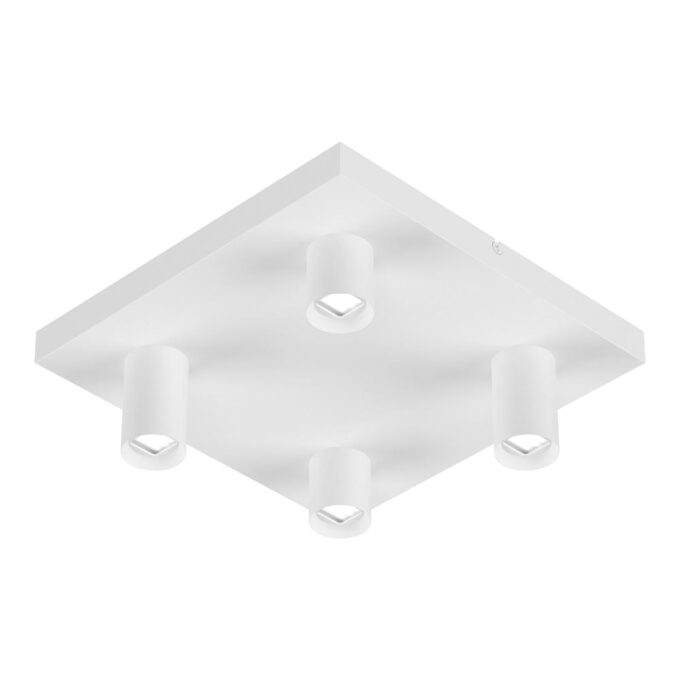 PLAFON NACHOS 2 4 LUCES BLANCO O NEGRO - LIVING - FB Iluminación