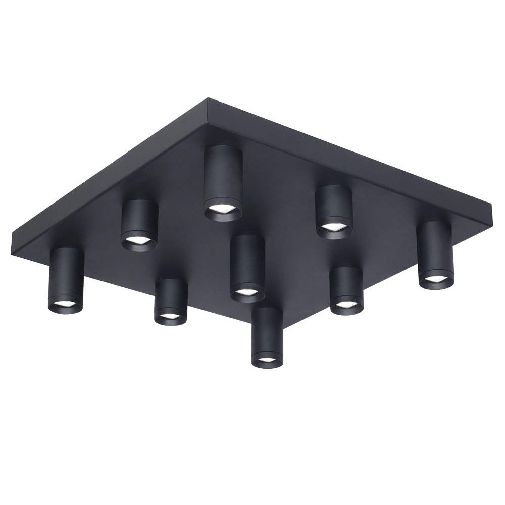 PLAFON NACHOS 4 9 LUCES BLANCO O NEGRO - LIVING - FB Iluminación