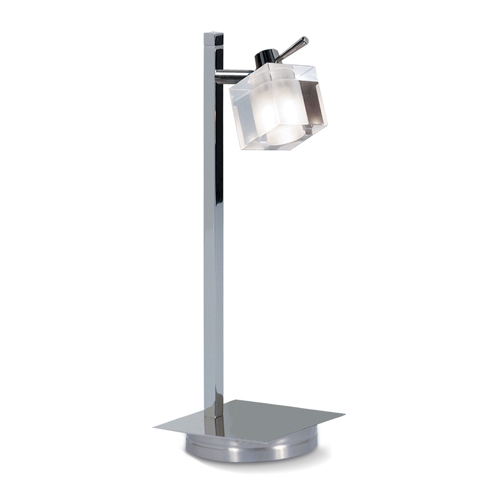 VELADOR DELTA IV 1 LUZ CROMO - DORMITORIO - FB Iluminación