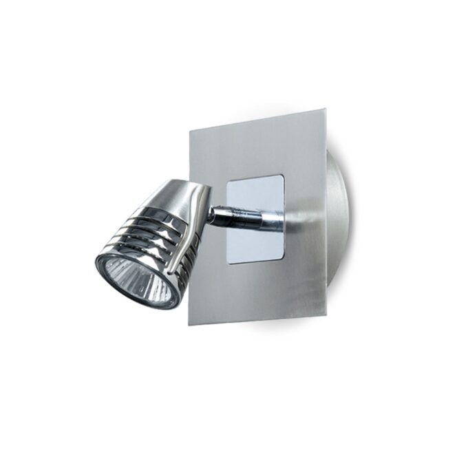 APLIQUE COBRA II 1 LUZ ACERO - DORMITORIO - FB Iluminación