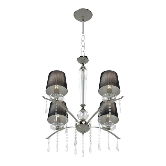 ARAÑA SALOME 4 LUCES CROMO / ORO - LIVING - FB Iluminación