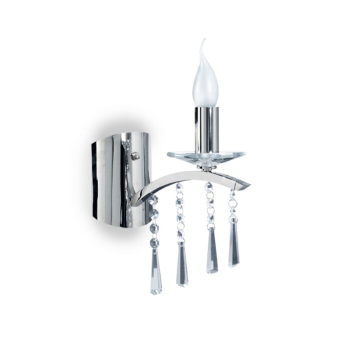 APLIQUE SALOME 1 LUZ CROMO / ORO - DORMITORIO - FB Iluminación