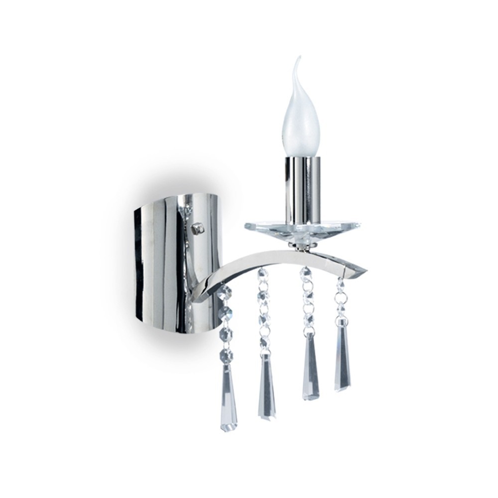 APLIQUE SALOME 1 LUZ CROMO / ORO - DORMITORIO - FB Iluminación