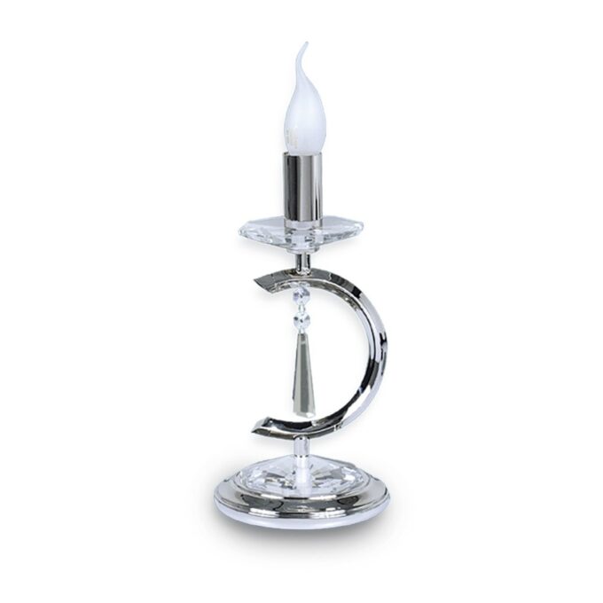 VELADOR SALOME 1 LUZ CROMO / ORO - DORMITORIO - FB Iluminación