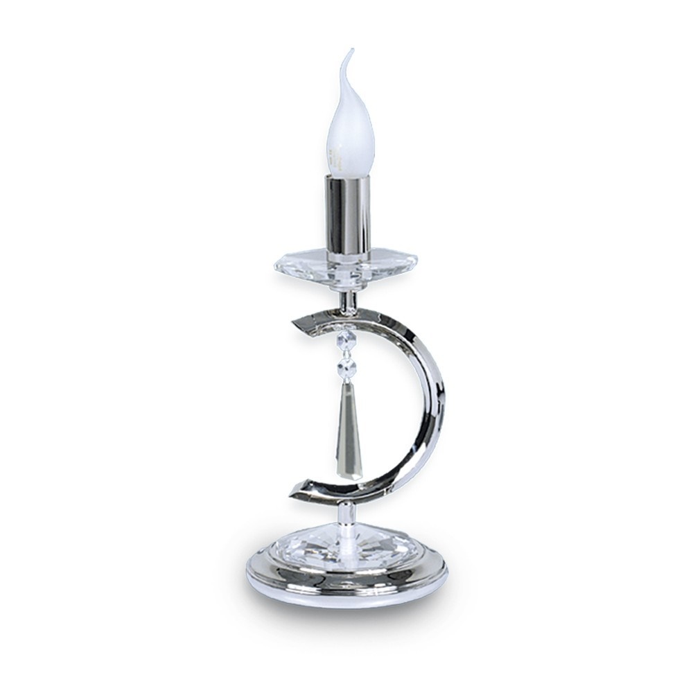 VELADOR SALOME 1 LUZ CROMO / ORO - DORMITORIO - FB Iluminación