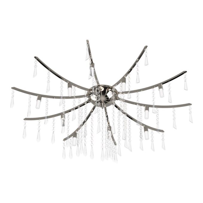 PLAFON SALOME 10 LUCES CROMO / ORO - LIVING - FB Iluminación