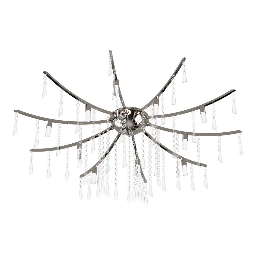 PLAFON SALOME 10 LUCES CROMO / ORO - LIVING - FB Iluminación