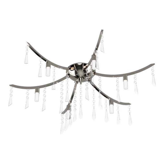 PLAFON SALOME 6 LUCES CROMO / ORO - LIVING - FB Iluminación