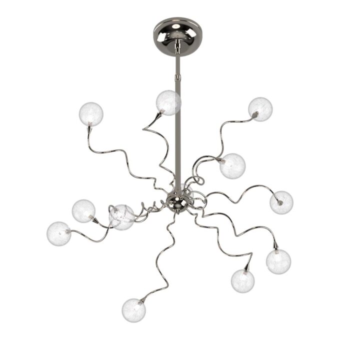ARAÑA LUCIANA 12 LUCES CROMO - LIVING - FB Iluminación