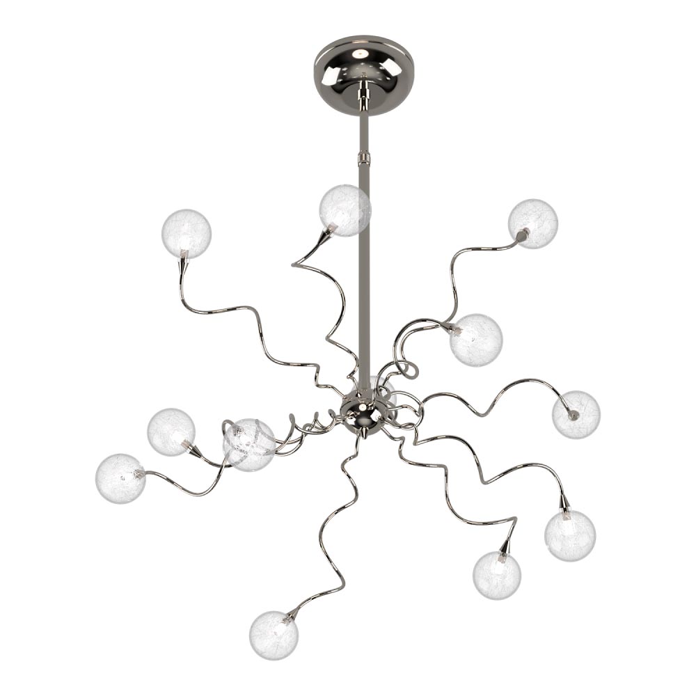 ARAÑA LUCIANA 12 LUCES CROMO - LIVING - FB Iluminación